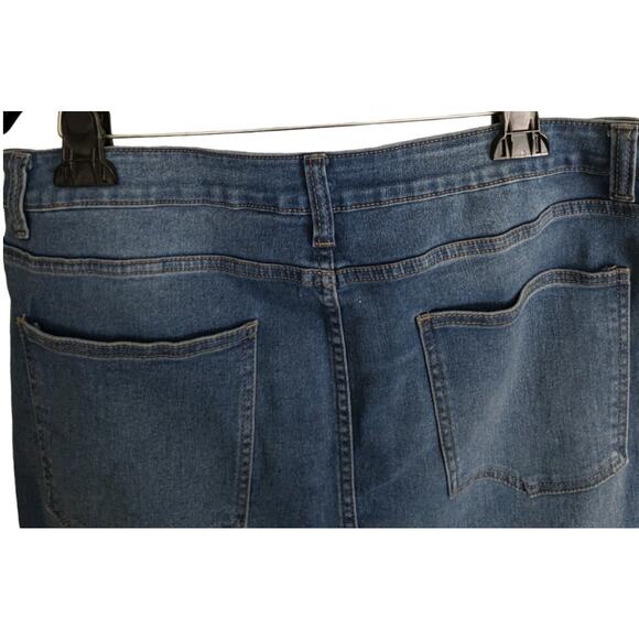 Diamante Women's Plus Size 3XL Denim Skirt Frayed Hem - Made in USA - Picture 11 of 13